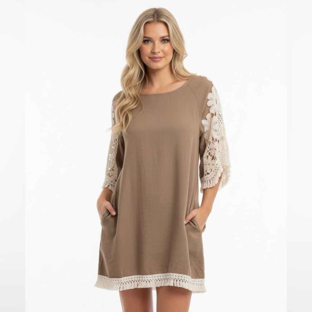 Umgee small tan dress